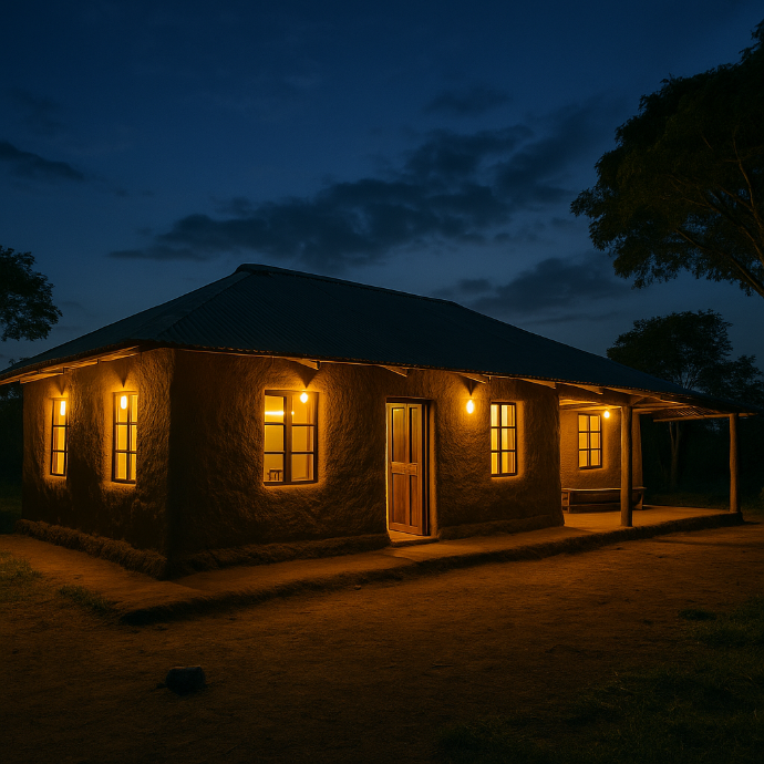 Kijani Home at night