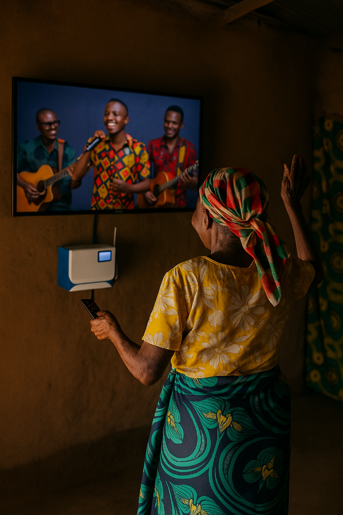 Shos Enjoying TV powered by Kijani Box